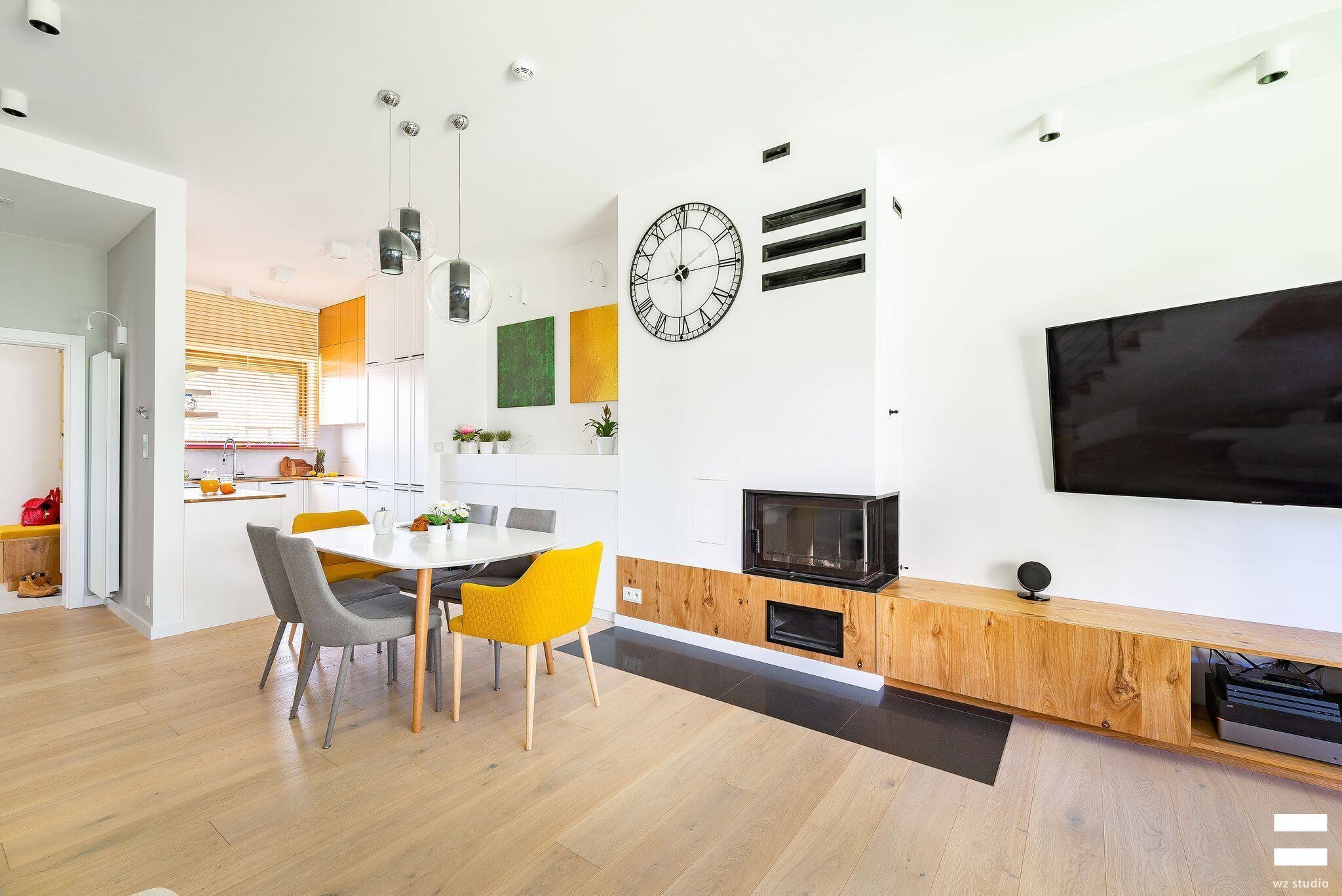 Svěží interiér domu ve Varšavě