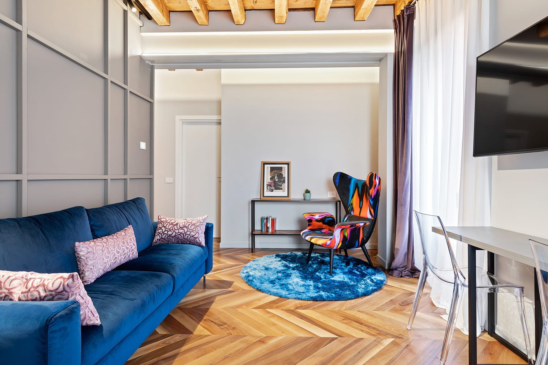 Výrazný byt eklektického stylu ve Veroně