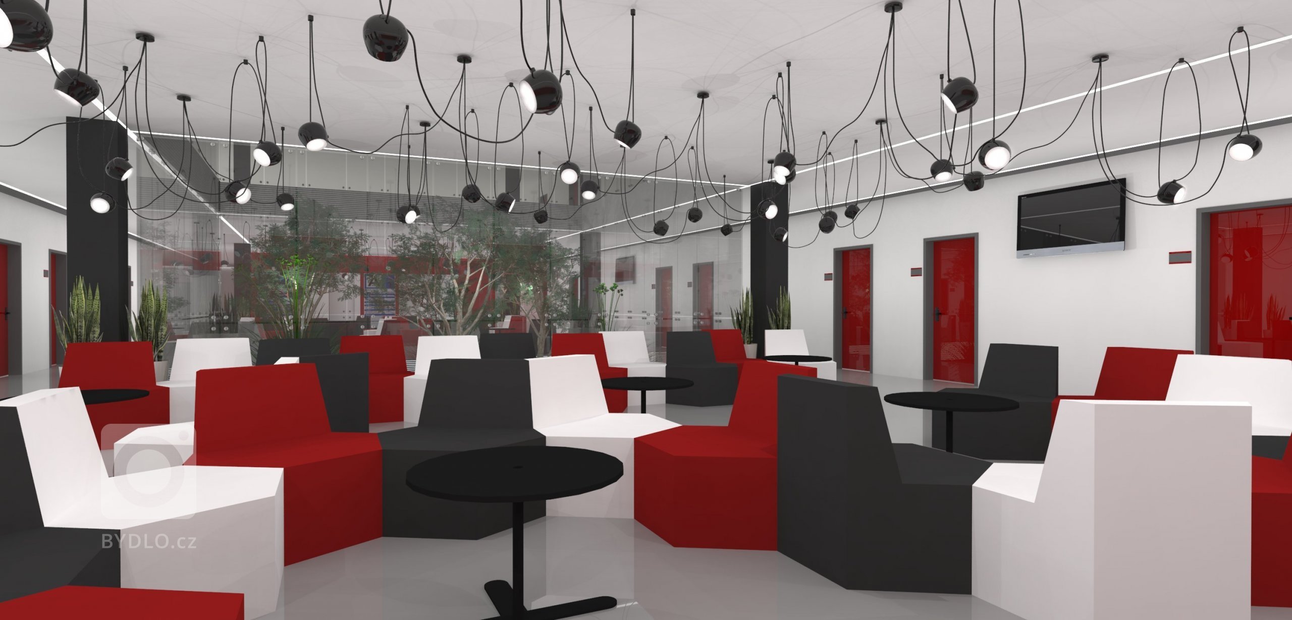 &bdquo;Prostor plný kontrastů a energií.&ldquo;

Antracitové a šedé tóny, doplněné rudou červenou a černou barvou, podpořené vysokým leskem a přírodou v…