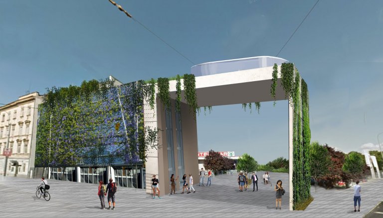 Jamová kavárna s výledem na Špilberk, v jejímž podprostoru mohou probíhat nejrůznější výsavy.