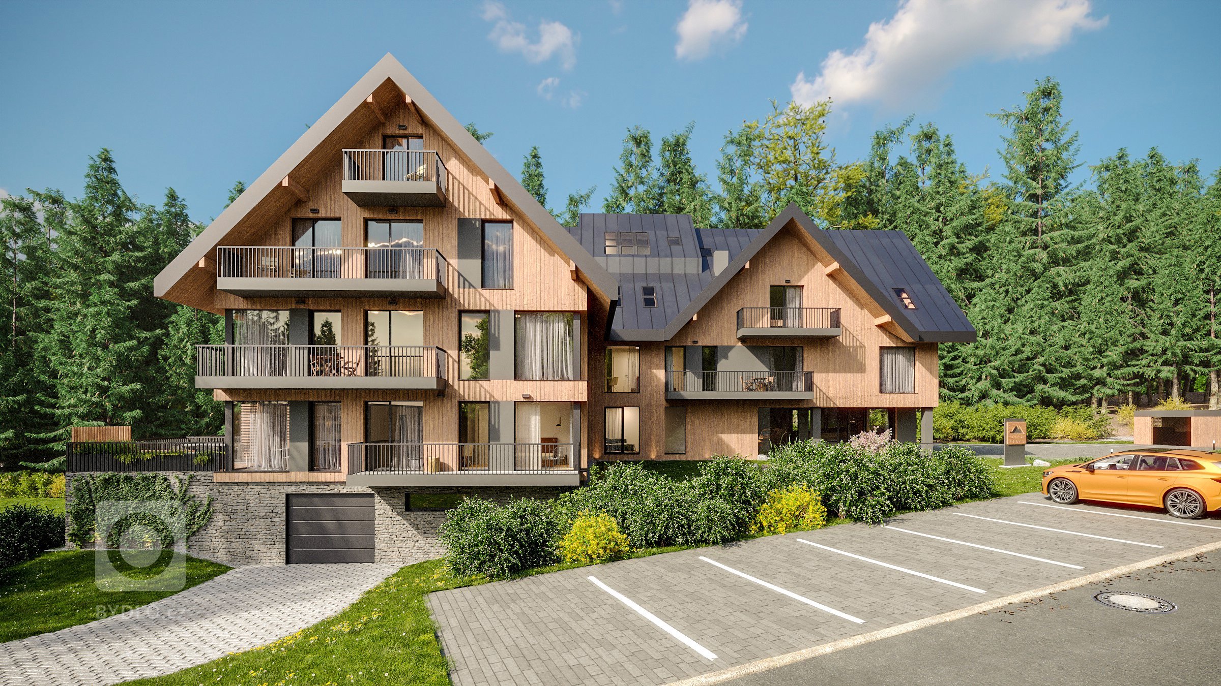 Apartmánový dům Harrachov peaks je moderní sebevědomou stavbou, která perfektně zapadá do krásného horského prostředí města.&nbsp;Členitá, ale klasicky…