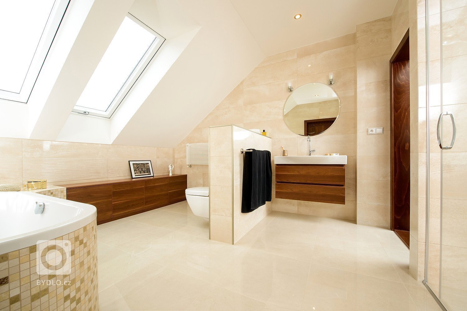 Koupelna v podkroví