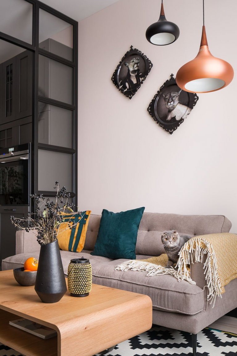 Důmyslně řešený malý byt ve skandinávském stylu