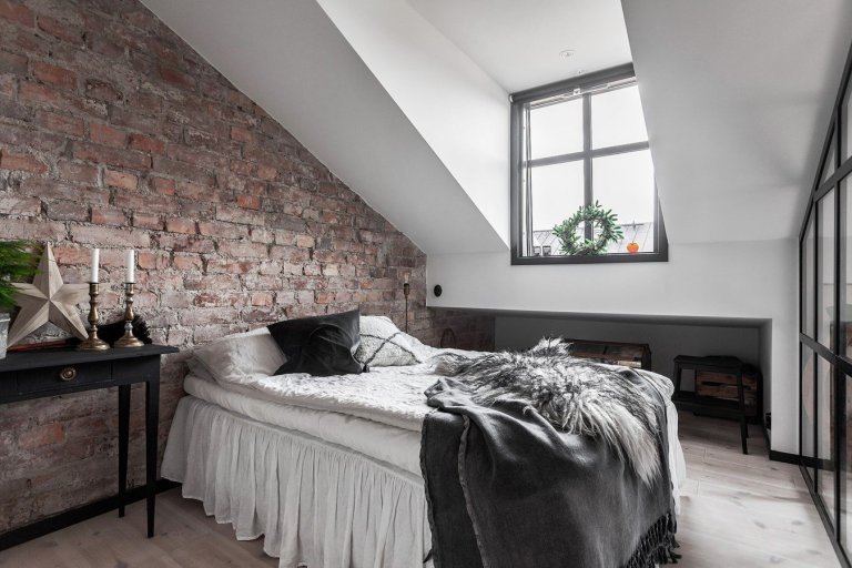 Malý podkrovní byt ve Stockholmu