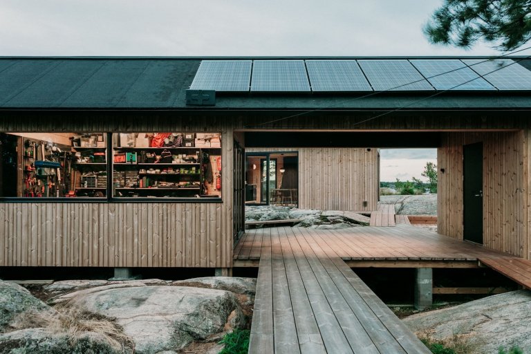 Soběstačné domy ve finském souostroví