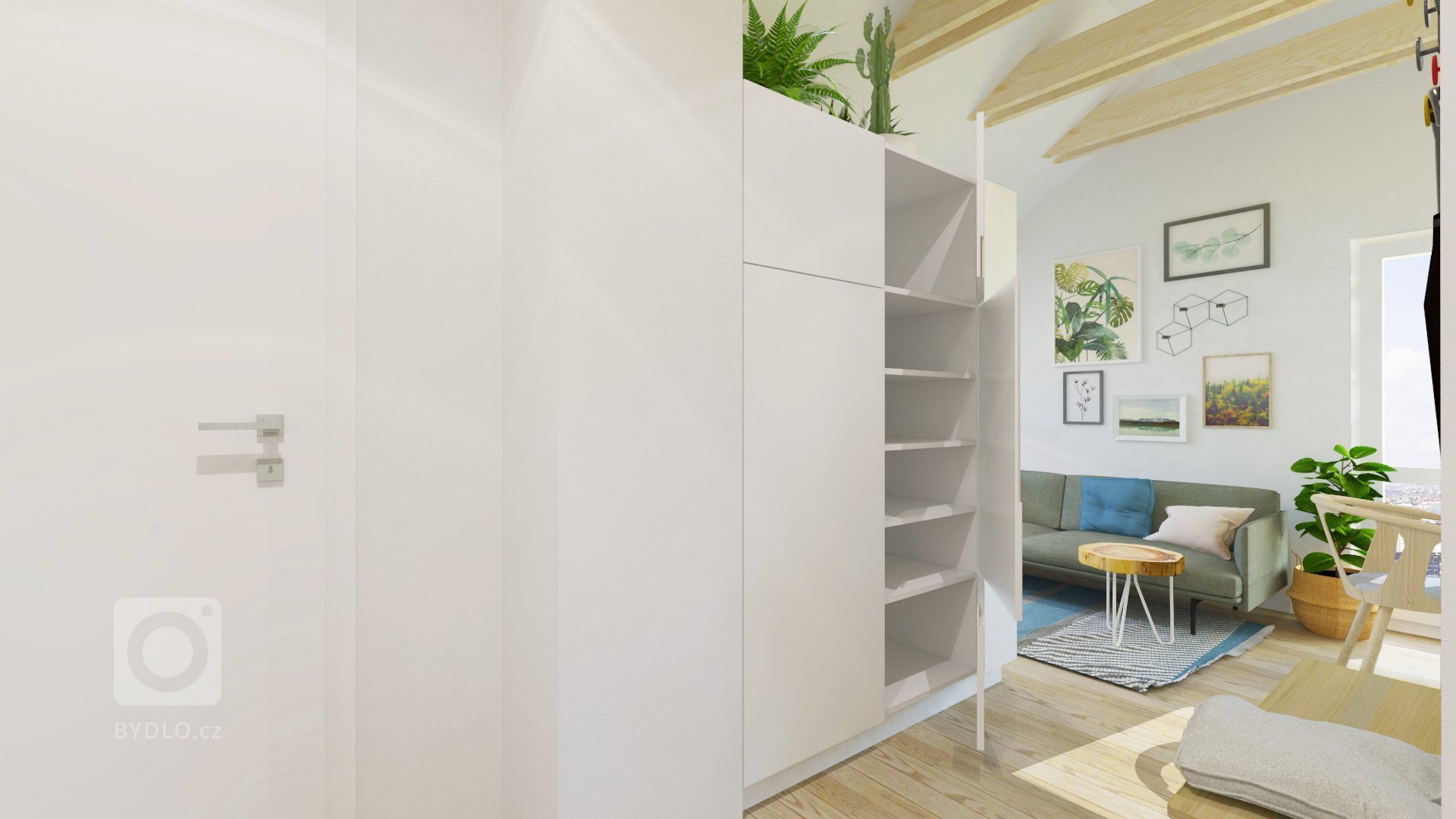 Návrh interiéru podkrovného bytu využíva relatívne malý priestor dennej zóny na maximum, pričom ho opticky neprepĺňa. Líniová hmota kuchyne plynulo prechádza…