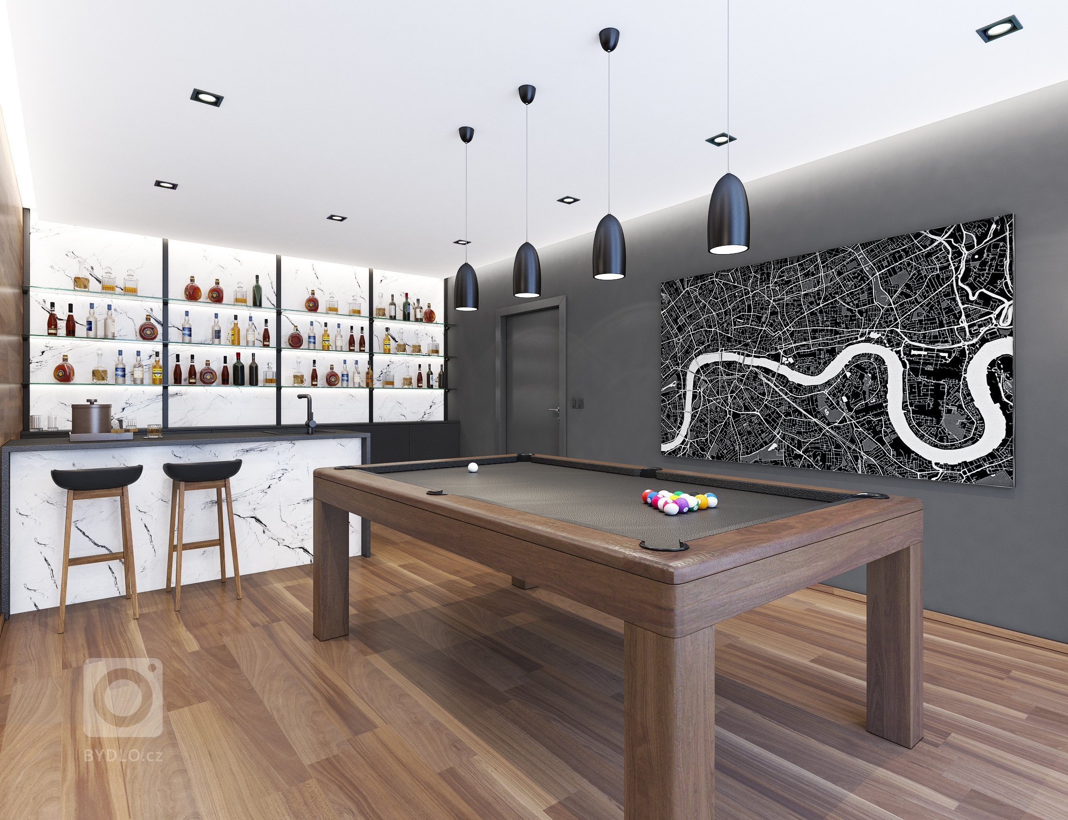 Návrh interiéru dvoupodlažního domu, kde jsou použity exkluzivní materiály s vysokou kvalitou. Interiéry jsou řešeny velkoryse, obzvláště hlavní denní prostor…