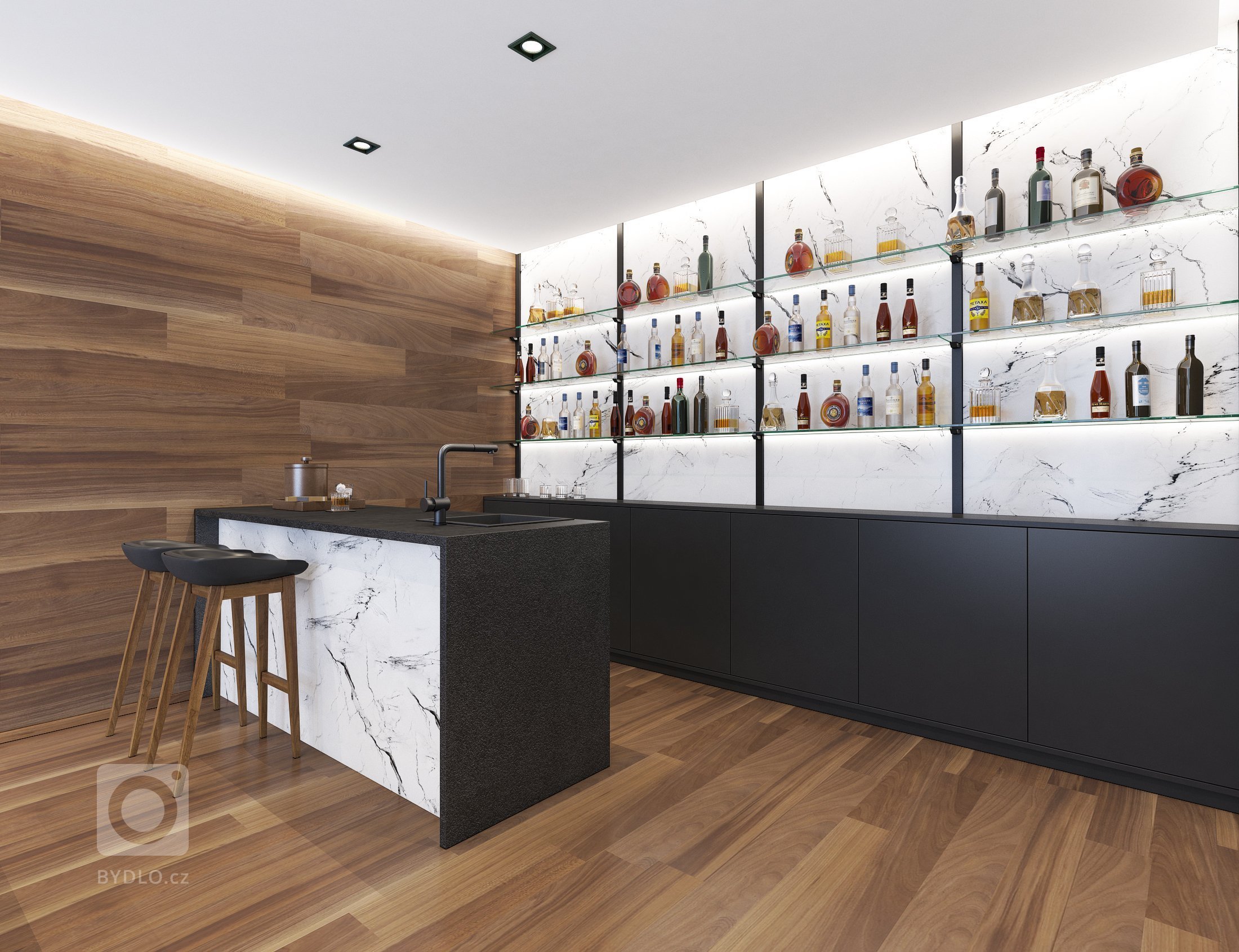 Návrh interiéru dvoupodlažního domu, kde jsou použity exkluzivní materiály s vysokou kvalitou. Interiéry jsou řešeny velkoryse, obzvláště hlavní denní prostor…