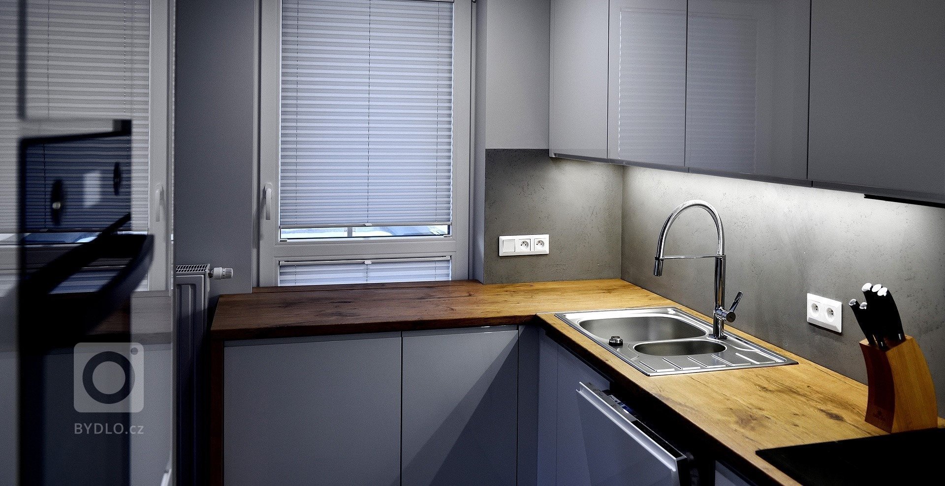 Moderní kuchyně v lesku