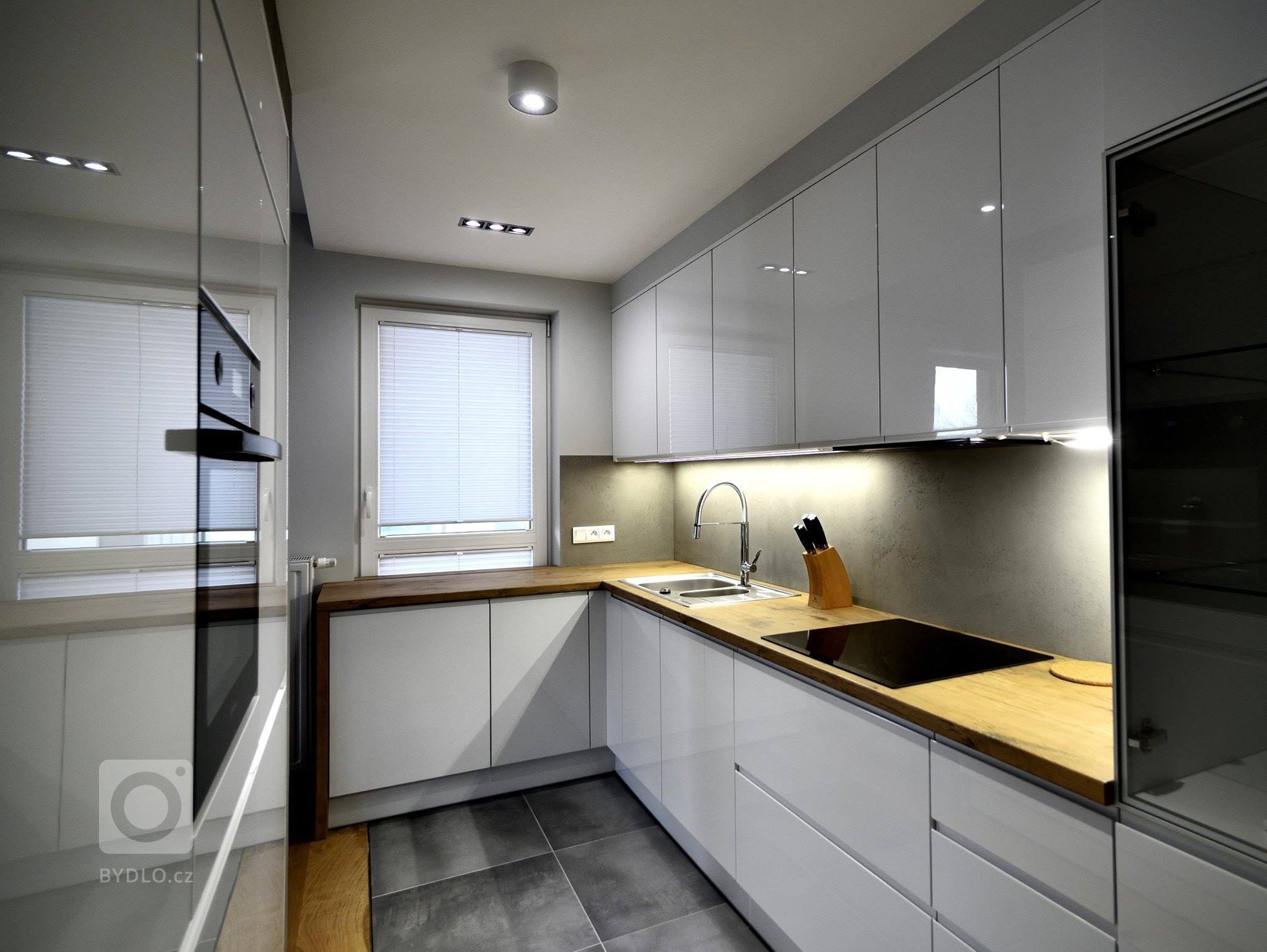 Moderní kuchyně v lesku