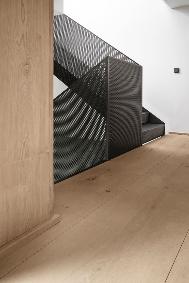 Dům, kde se ocel mísí se zelení