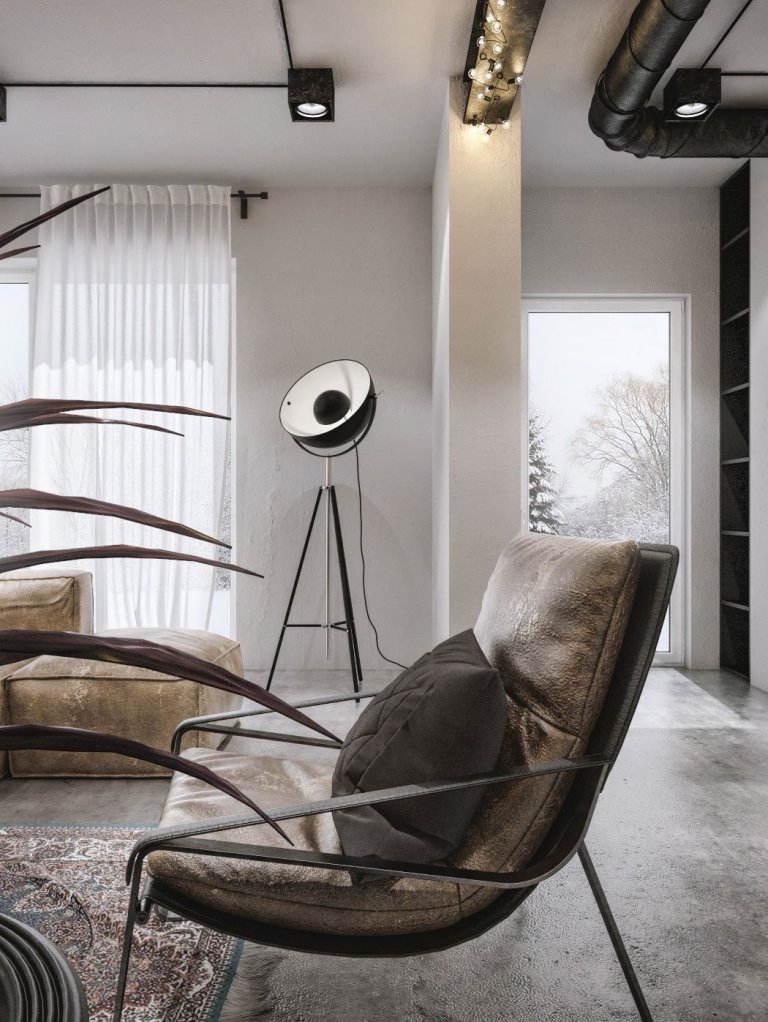 Industriální styl se špetkou luxusu