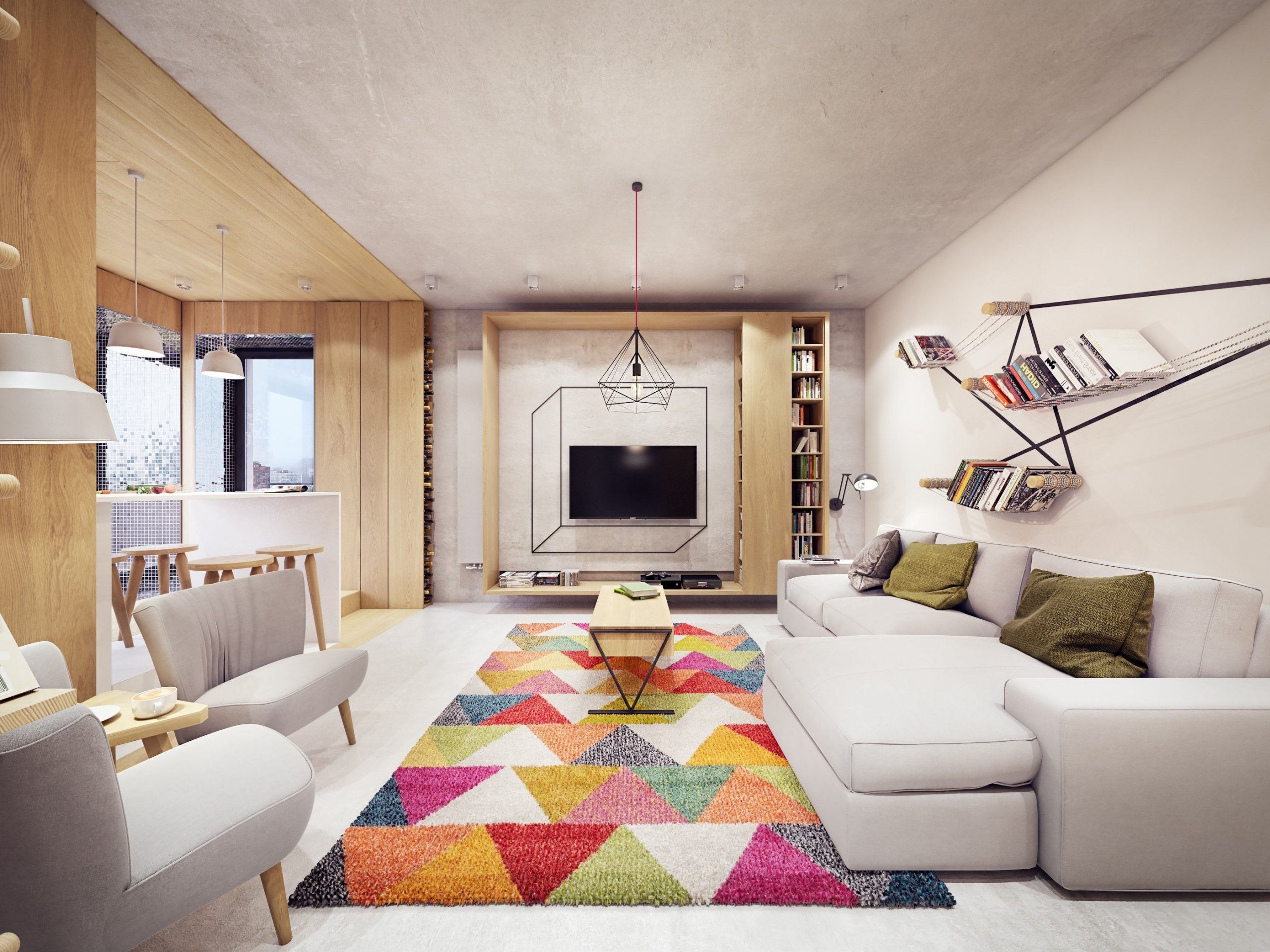 Komfortní bydlení s barevnými akcenty