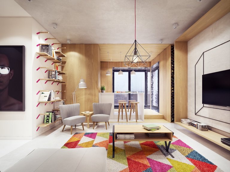 Komfortní bydlení s barevnými akcenty