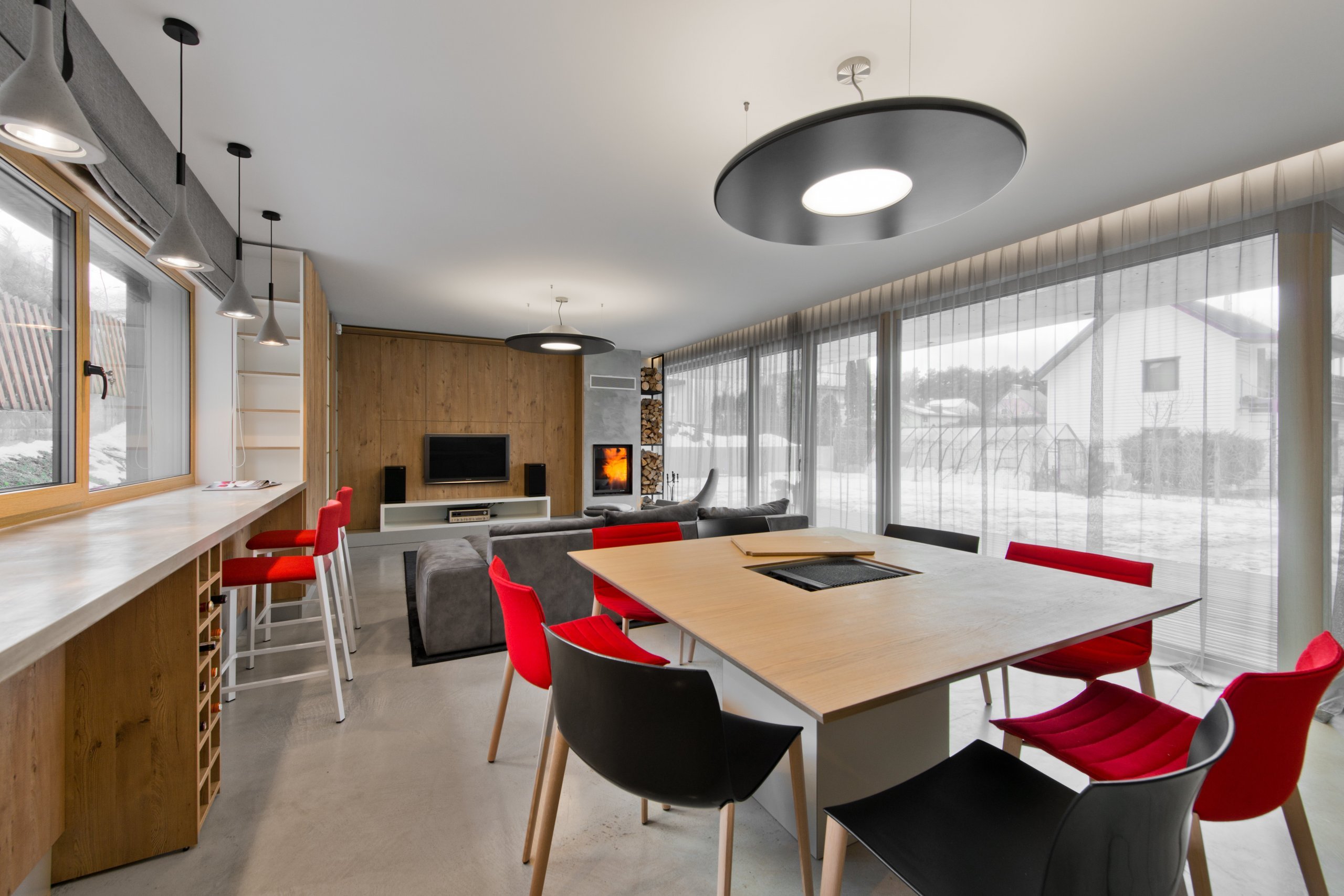 Minimalistický interiér v Litvě