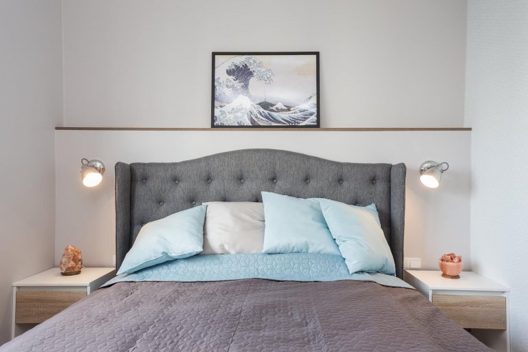 Modrá barva v interiéru