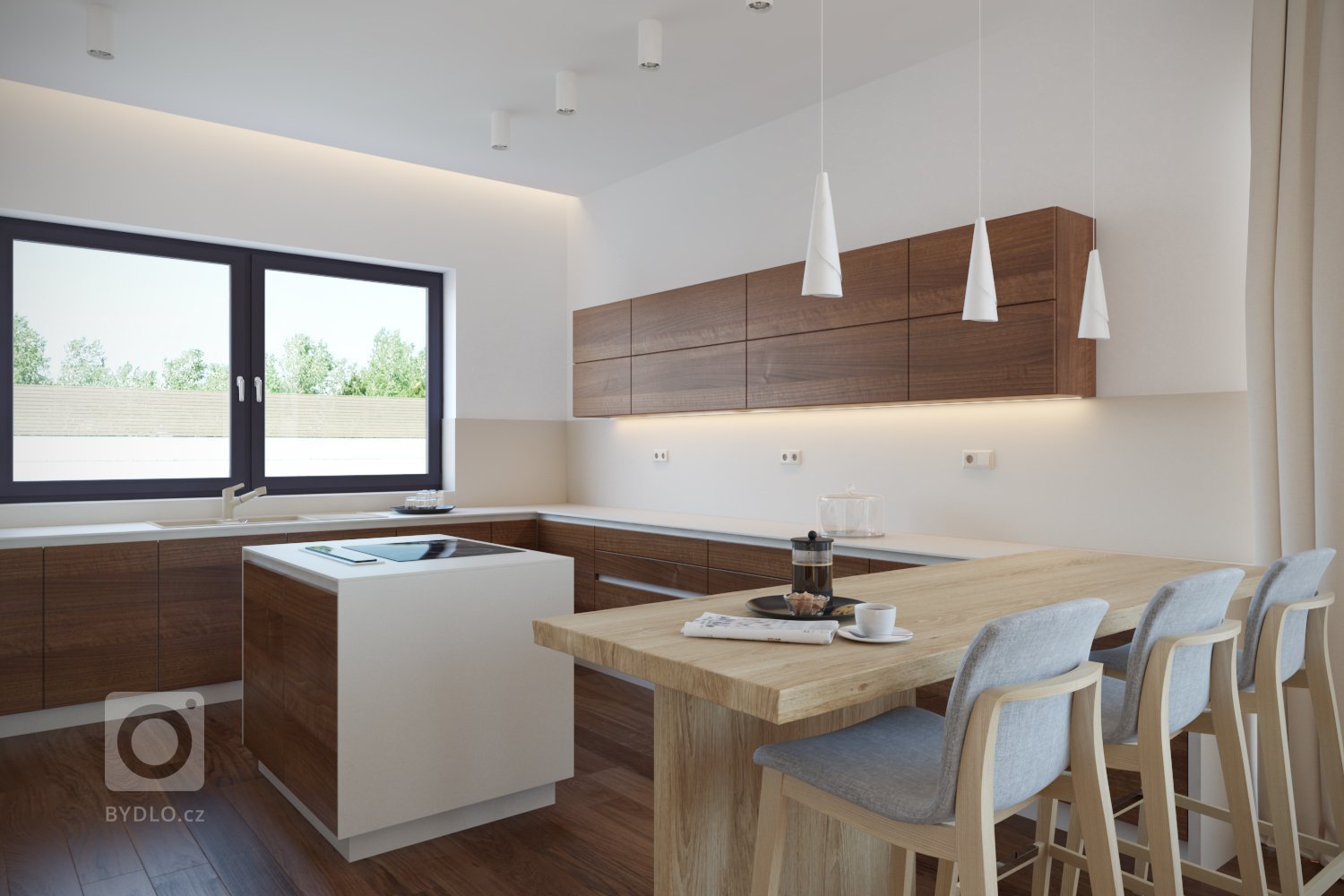 Návrh a vizualizácie luxusného bytu v Prahe. V prvej časťi projektu som vypracoval návrh a vizualizácie obývacej izby spojenej s jedálňou a kuchyňou. V druhej…