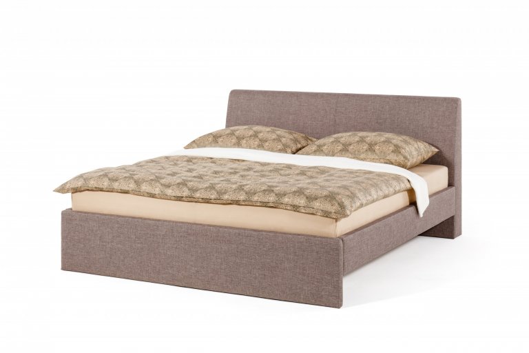 Čalouněná postel s mírně zkoseným čelem pro pohodlné opření.

- stabilní pevná konstrukce
- pohodlná výška pro vstávání 45 cm
- nastavení úrovně výšky…