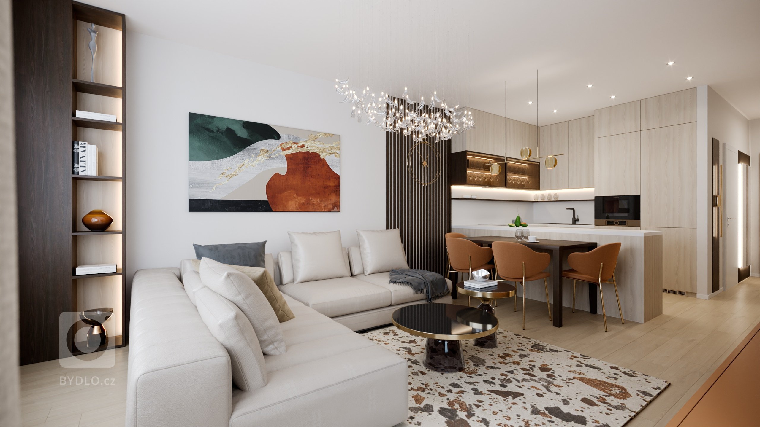 Predstavujeme vám luxusný interiérový design bytu ve Sky parku z interiérového štúdia&nbsp;PRUNUS.&nbsp;Terakotová farba v harmonickom interiéri navodí dobrú…