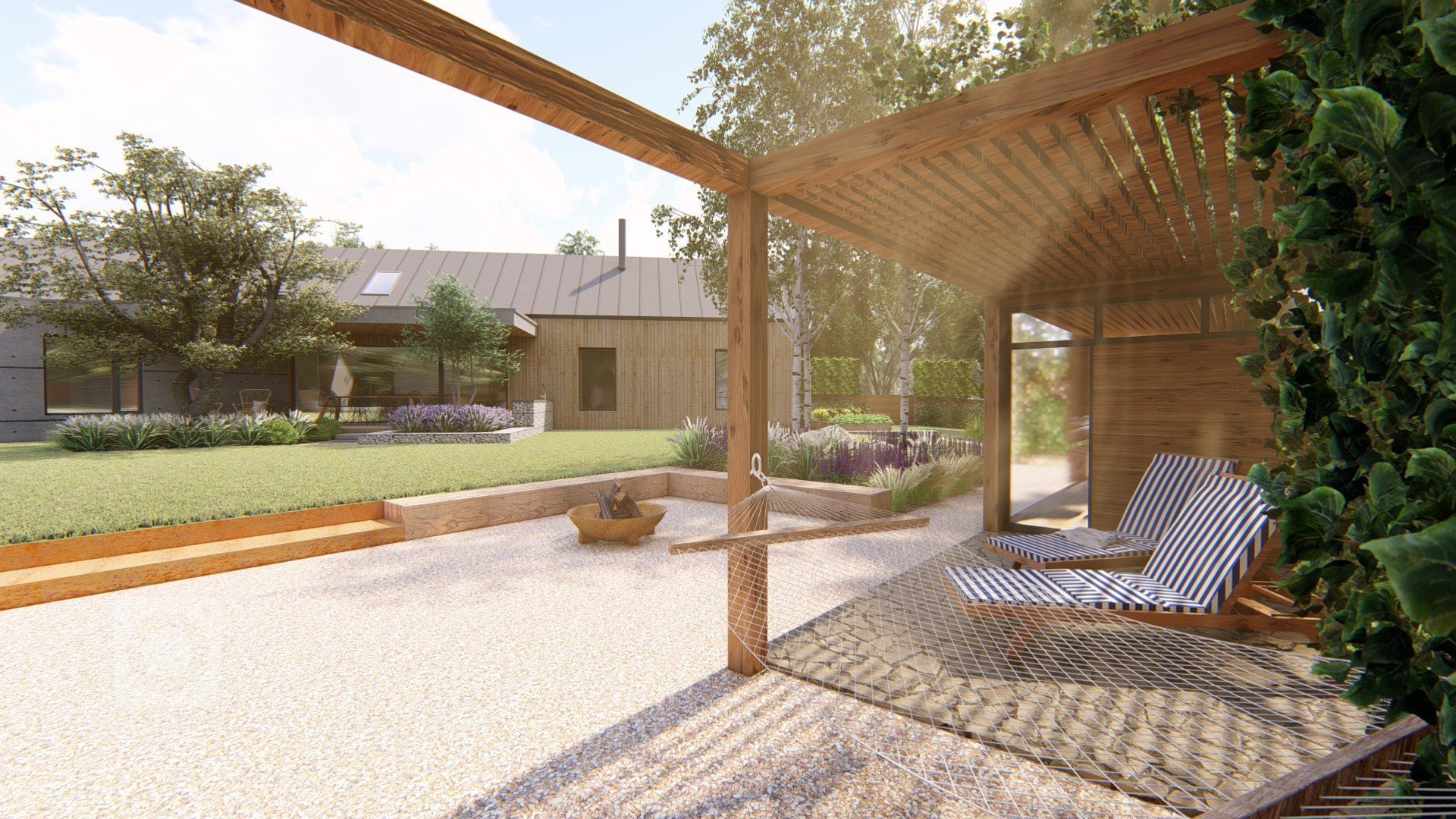 Pozemek, na kterém se nachází nová zahrada, se nachází v malém městečku, které se nachází přibližně 30 km od Prahy v blízkosti přírody. Samotný dům má velmi…