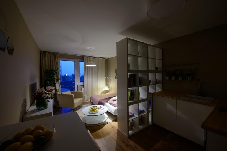 Zařízení jednopokojového bytu jsme navrhli výhradně z produktů Ikea. Příjemný interiér je důkazem, že slušný výsledek se dá dosáhnout i s dostupným typovým…
