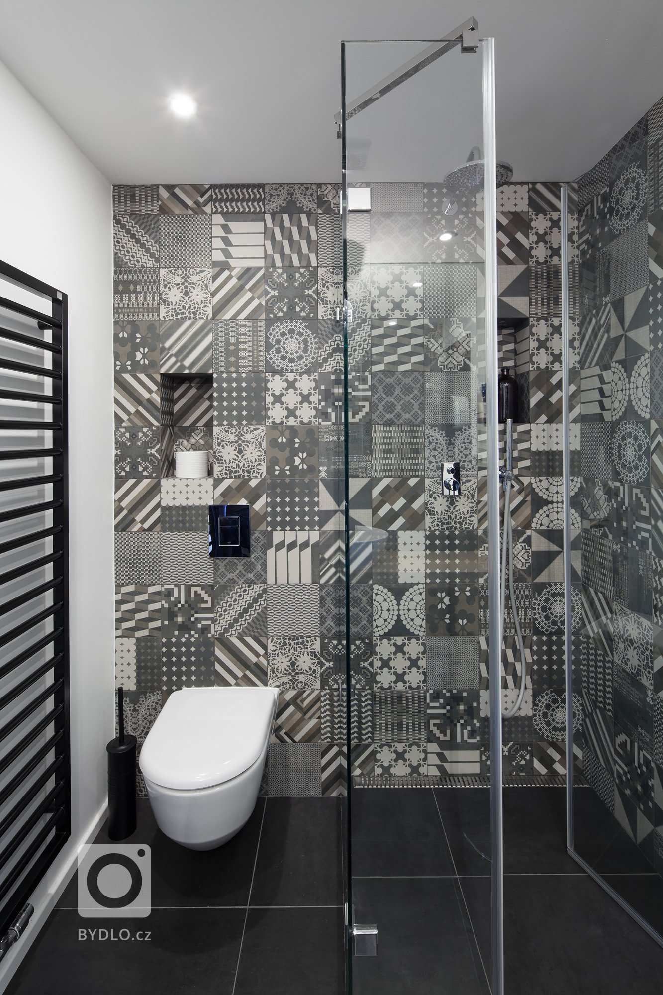 Černobílý interiér