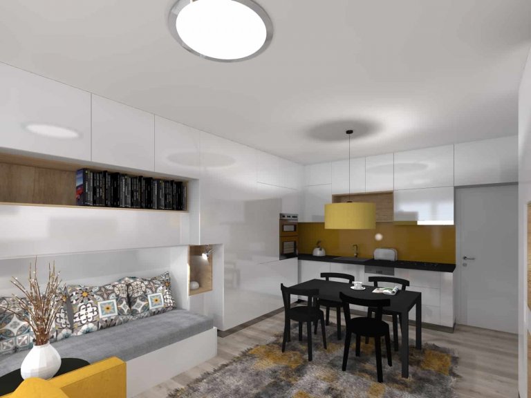 Majitel této malé garsoniery&nbsp;se rozhodl pro rekonstrukci, aby mohl&nbsp; byt poskytnout k&nbsp;užívaní své dceři. Hlavním požadavkem slečny byl…