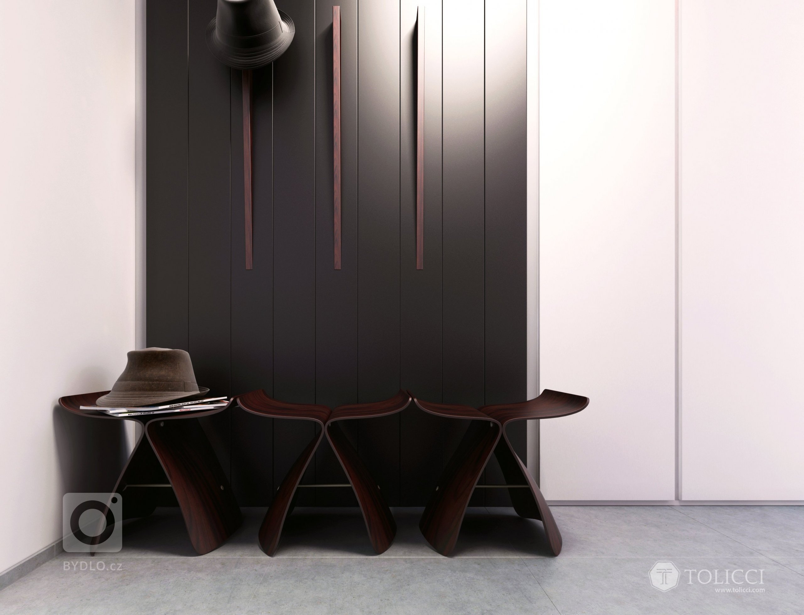 Ide o náš prvý projekt, v ktorom sme aplikovali princípy tradičného talianskeho prístupu k interiéru. Kontrasty tvoria tmavé orechové drevo s bielymi plochami…