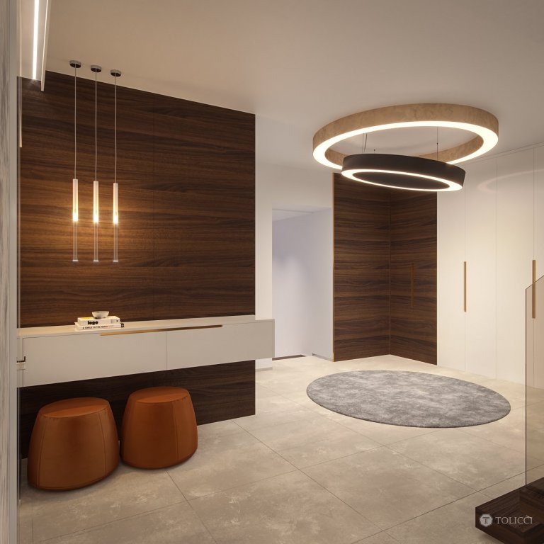 Cieľom návrhu interiéru tohto rodinného domu bolo vytvorenie elegantného a dizajnového interiéru, založeného na prirodzenom kontraste prírodných materiálov…