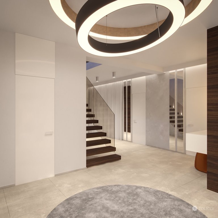 Cieľom návrhu interiéru tohto rodinného domu bolo vytvorenie elegantného a dizajnového interiéru, založeného na prirodzenom kontraste prírodných materiálov…