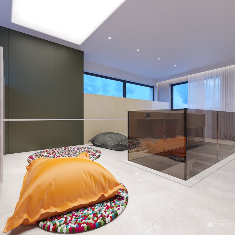 Cieľom návrhu interiéru tohto rodinného domu bolo vytvorenie elegantného a dizajnového interiéru, založeného na prirodzenom kontraste prírodných materiálov…