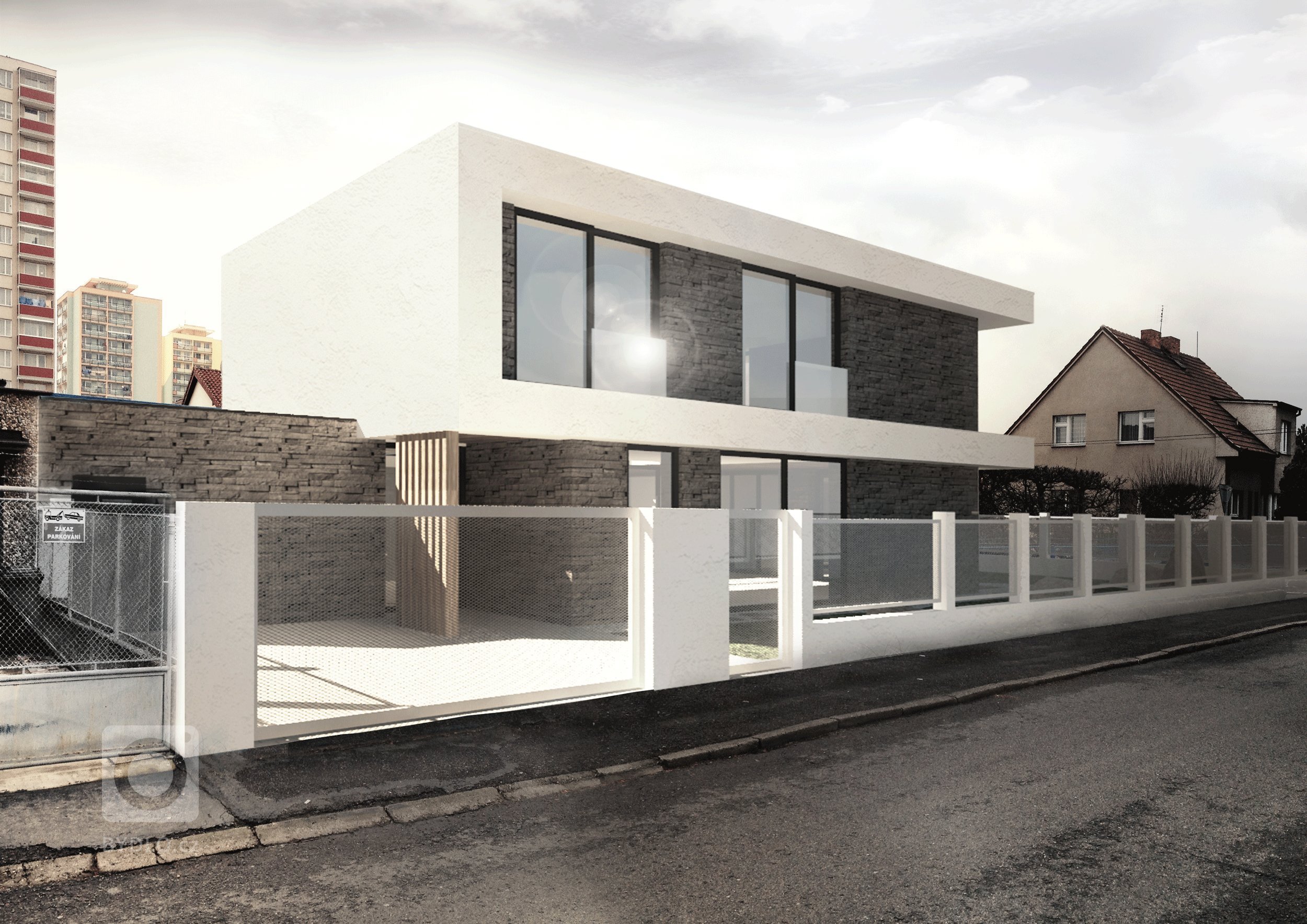 Návrh domu vycházel ze specifického pozemku malého rozměru, jehož jediná volná strana navíc směřuje na sever. Dům je&nbsp;proto situován do jihovýchodního rohu…