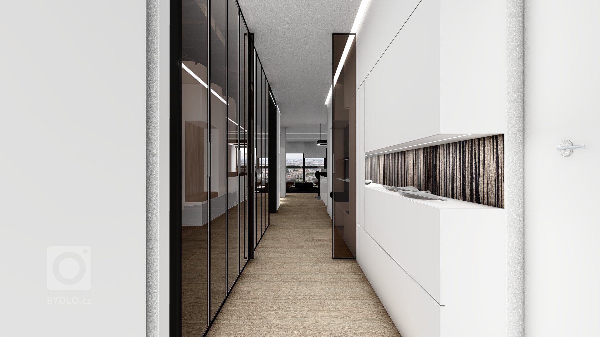 Návrh interiéru chodby