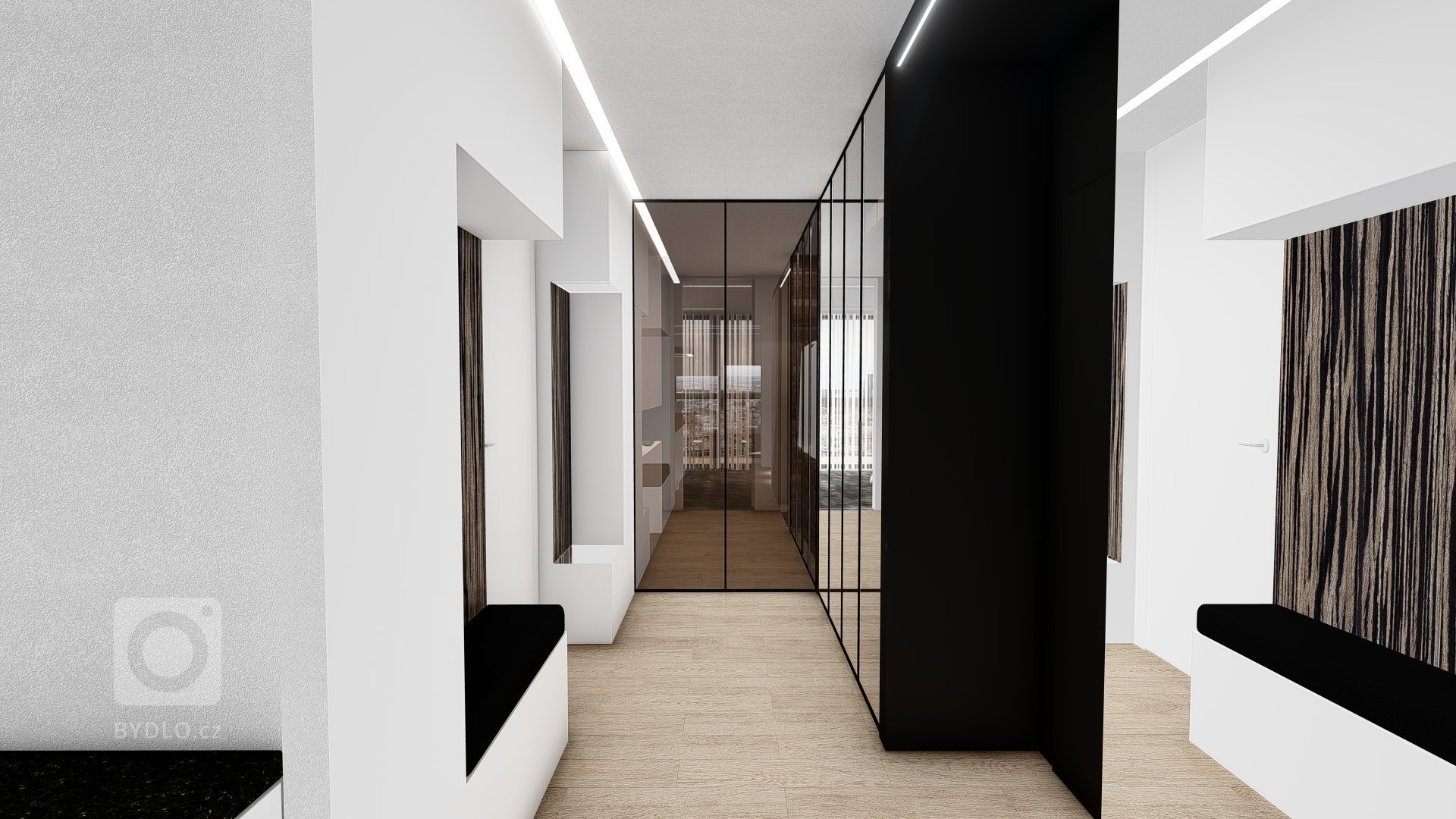 Návrh interiéru chodby