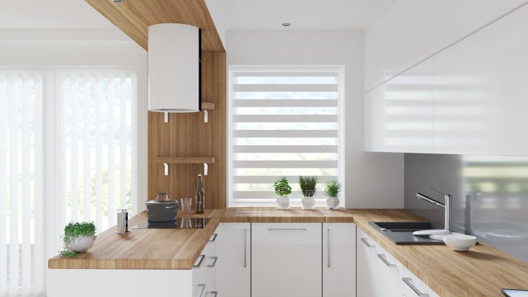 Jeden z několika návrhů obývacího pokoje spojeného s kuchyní v budoucí novostavbě rodinného domku. Požadavkem bylo použití obkladového kamene, dřeva a moderní…