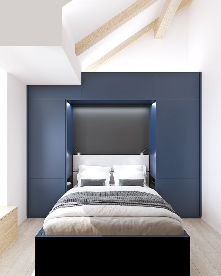 Variabilita a design, který zaujme na první pohled &ndash; to byla dvě hlavní kritéria pro návrh malometrážního podkrovního bytu v&nbsp;Hodoníně. Na ploše…