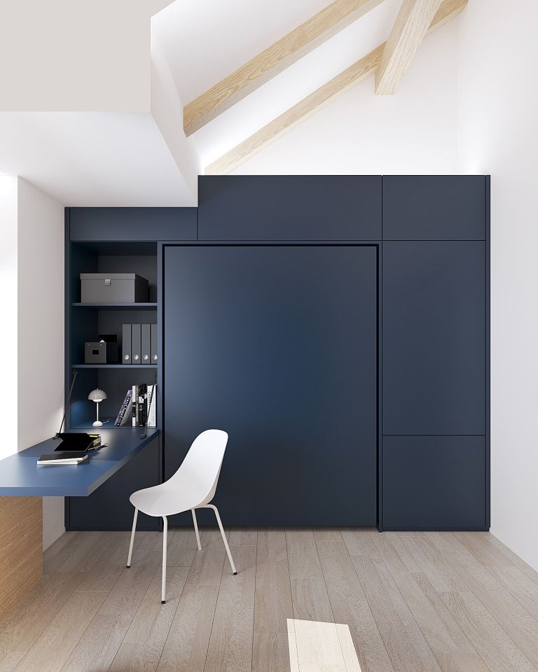 Variabilita a design, který zaujme na první pohled &ndash; to byla dvě hlavní kritéria pro návrh malometrážního podkrovního bytu v&nbsp;Hodoníně. Na ploše…