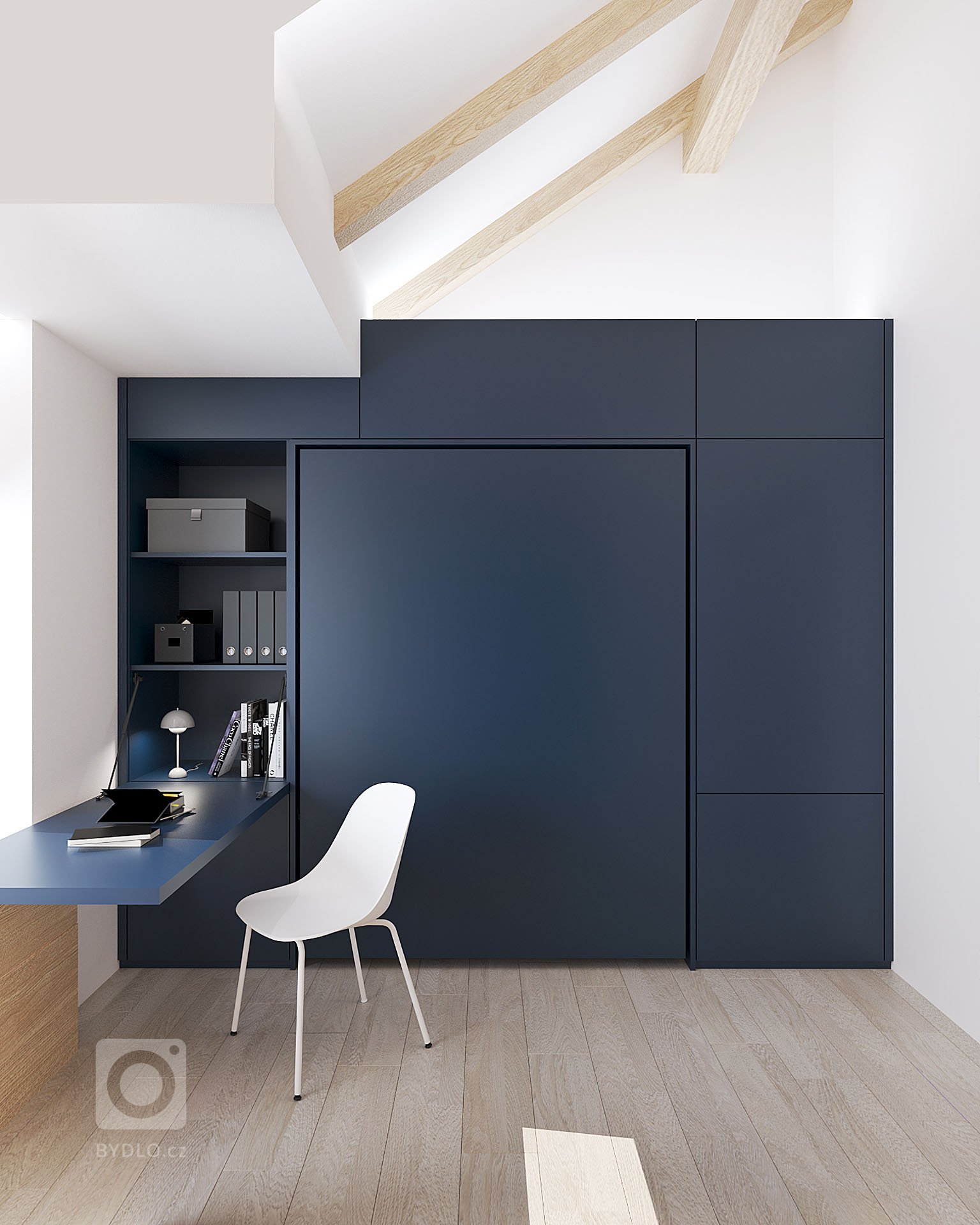 Variabilita a design, který zaujme na první pohled &ndash; to byla dvě hlavní kritéria pro návrh malometrážního podkrovního bytu v&nbsp;Hodoníně. Na ploše…