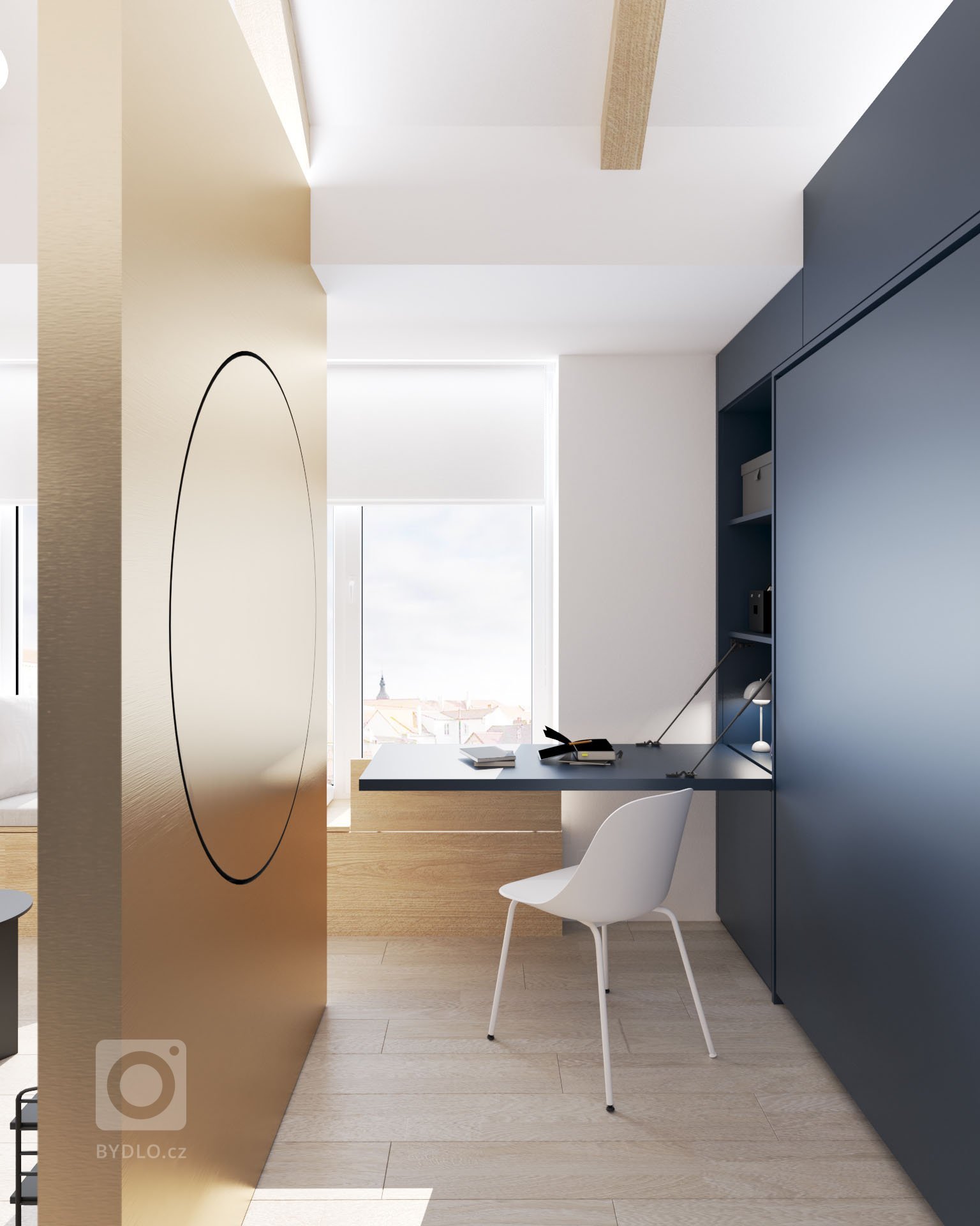 Variabilita a design, který zaujme na první pohled &ndash; to byla dvě hlavní kritéria pro návrh malometrážního podkrovního bytu v&nbsp;Hodoníně. Na ploše…