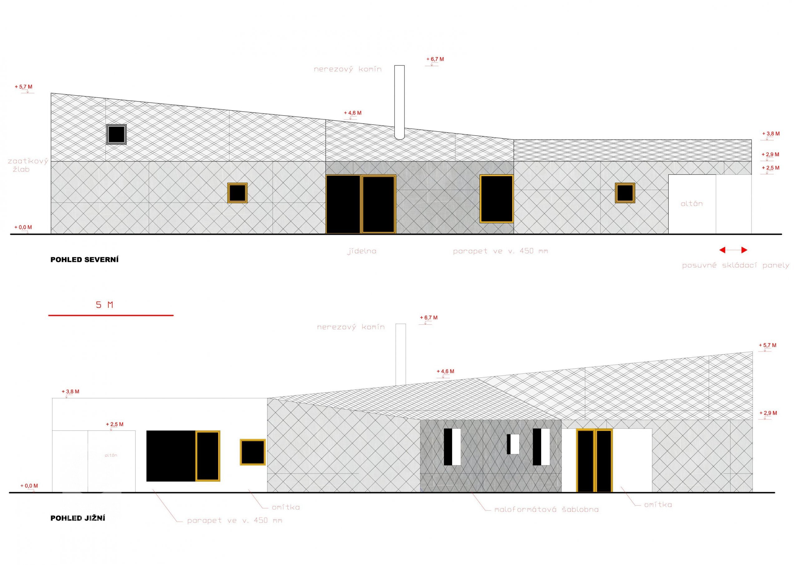 Parcela v&nbsp;satelitu, kolem jsou ty &quot;tradiční&quot; domky. Ty, jejichž investoři chtěli něco klasického, aby to dobře zapadlo. Výsledek? Přece typická…